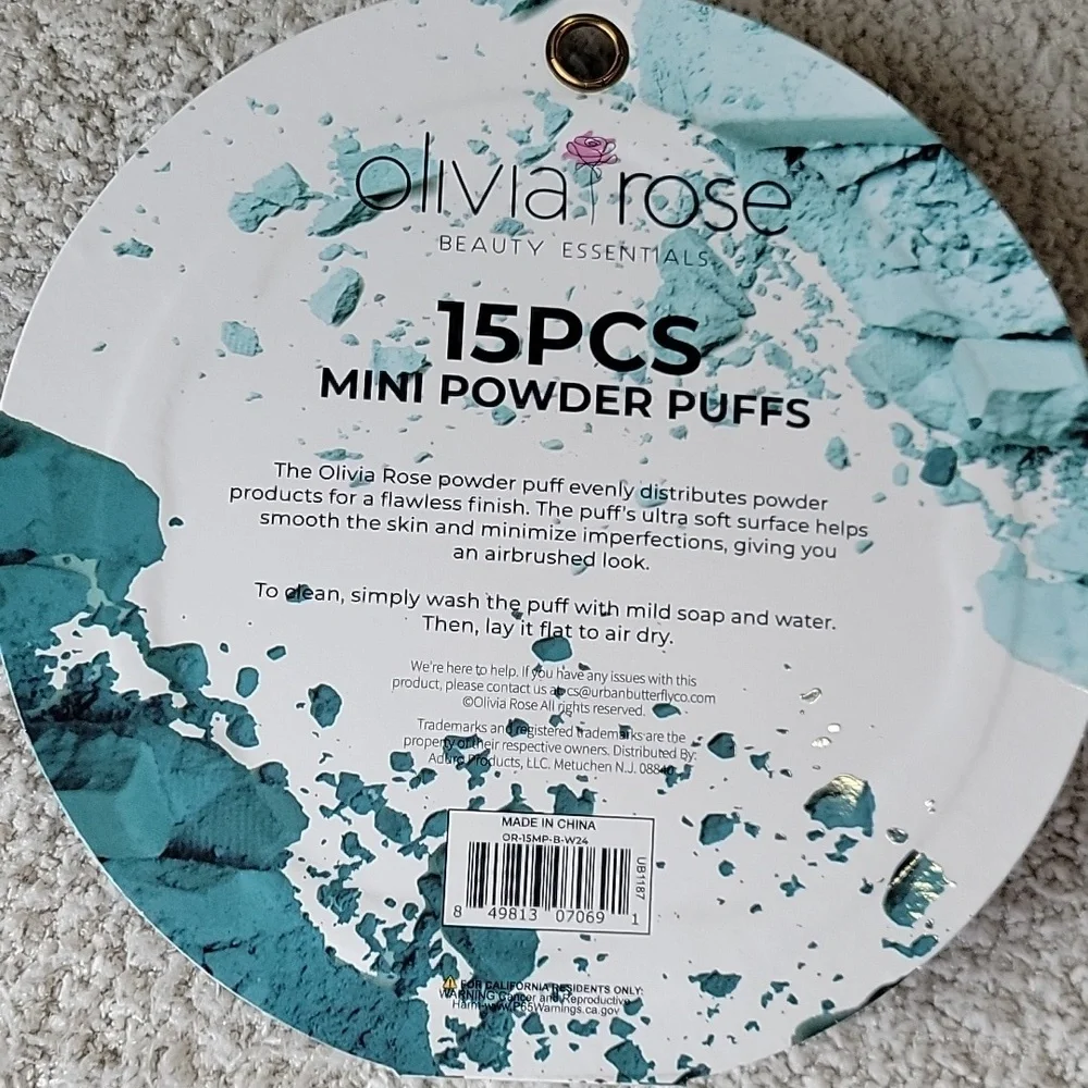 Blue Powder Puffs Set 15 Pcs